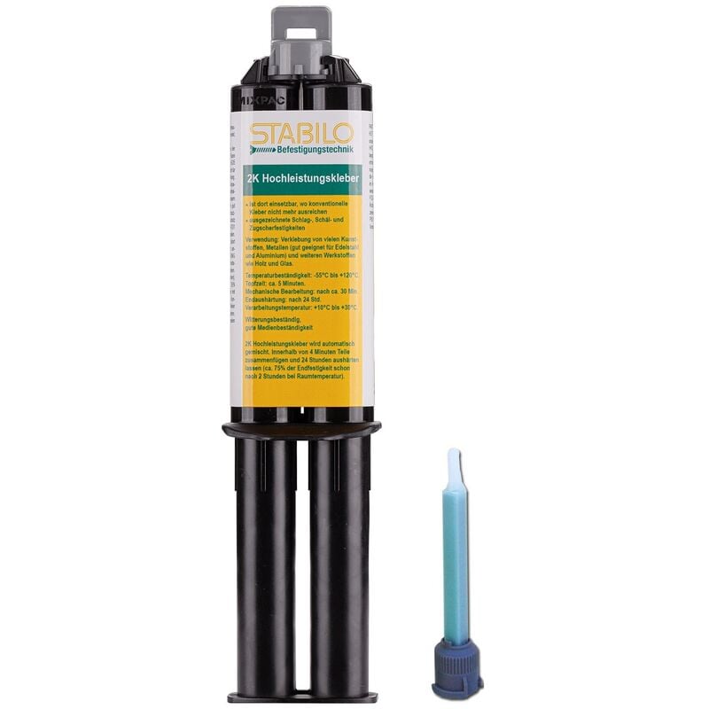 Stabilo Befestigungstechnik - Stabilo Hochleistungskleber 2K Kleber Alleskleber 25g Tube für viele Werkstoffe
