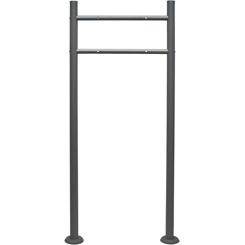 Briefkasten Ständer Anthrazit 1200 x 500 mm, Standfuß für Postkasten Briefkästen Mailbox, Briefkastenständer aus Stahl für Standbriefkasten - Wiltec