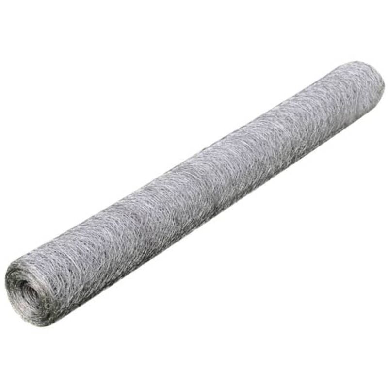 vidaXL Gitter für Voliere Verzinkter Stahl 25 x 1 m Silber