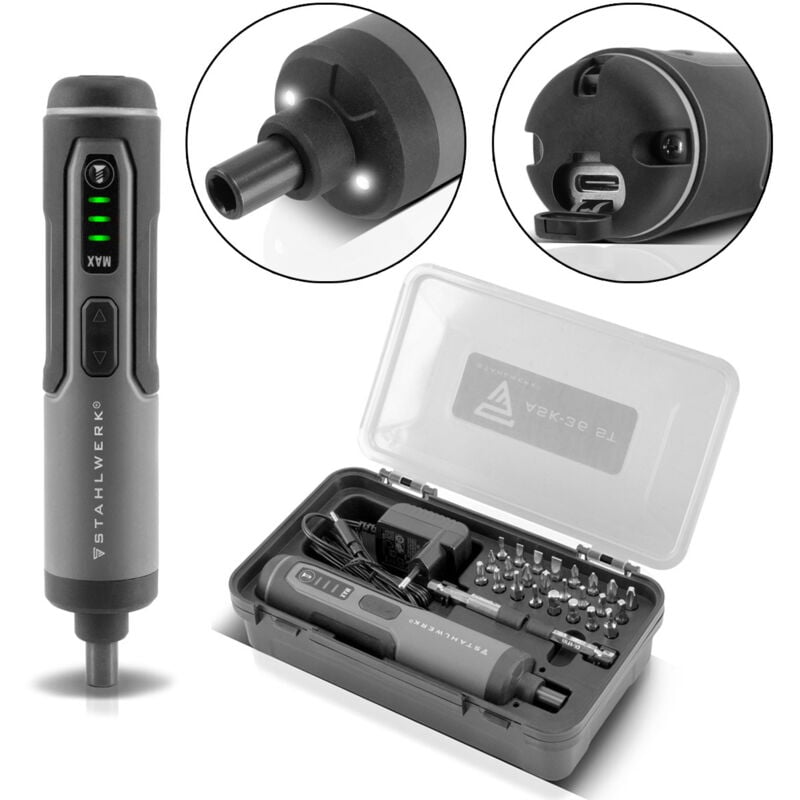 Stahlwerk - Akkuschrauber ASK-36 st Stabschrauber Set, 25tlg 3,6 v Motor 1300 mAh