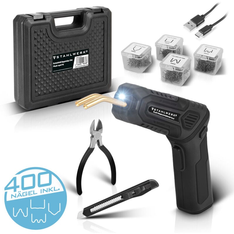 STAHLWERK Kunststoff Reparatur Set Plastik Schweißgerät Heißhefter Smart Repair