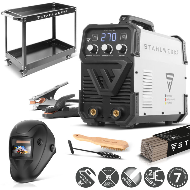 STAHLWERK Schweißgerät ARC270 ST 270A Vollausstattung Gerätewagen