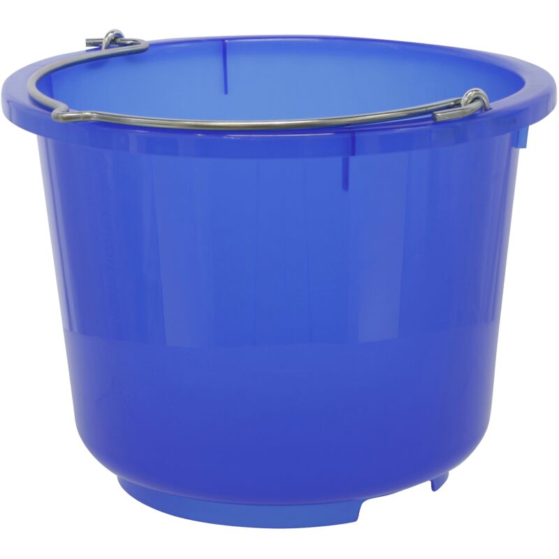 Kerbl - Stall und Baueimer, Kunststoff blau transparent 12 Liter, 33cm Durchmesser