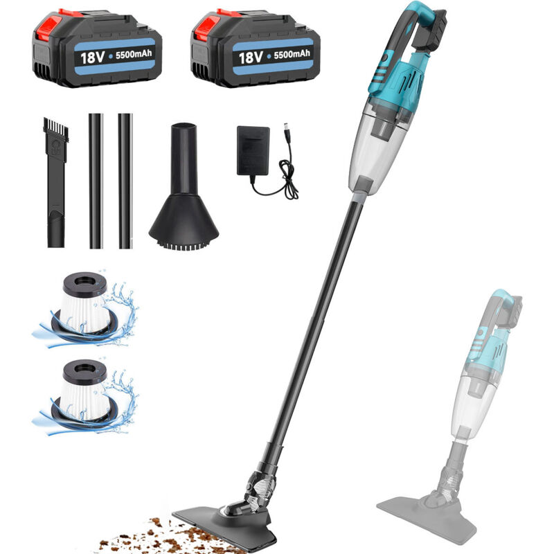 Standstaubsauger, Kabelloser 3-in-1-Staubsauger, Leistungsstarker Staubsauger mit 10 KPA, Kabelloser Staubsauger für Hartböden, Tierhaare, 2