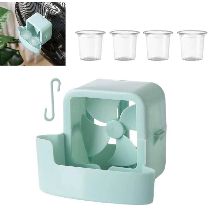 Gabrielle - Standventilator-Kühler mit Eiswürfel, hängender Eishalter für Ventilator, Adapter für Nebelkühlventilatoren, Luftkühler ohne Bohren