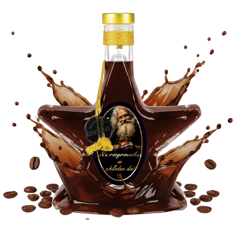 STAR-Flasche 200 ml, handdekoriert, Geschenkflasche, Likör, Wein