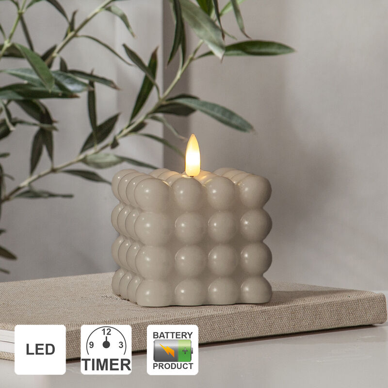 Star Trading - Bubble Kerze led Kerzen mit Timerfunktion led Kerzen flackernde Flamme Bubble Kerzen 2er Set led Kerze mit Timer Kerzen Deko Kerzen