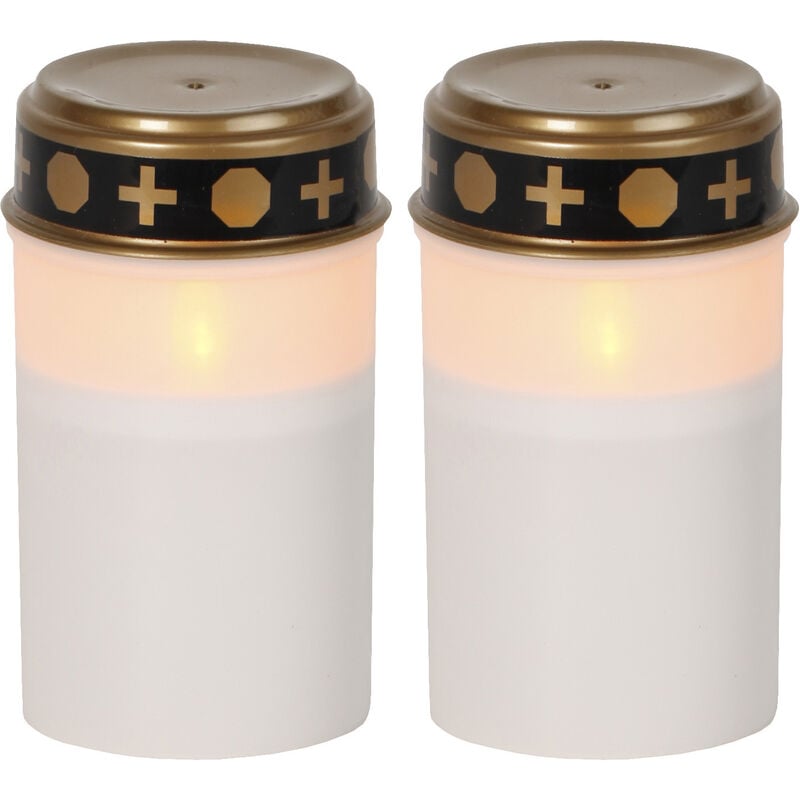 Led Grablicht mit Timer Grabkerzen led mit Batterie Grabkerze led 2er Set Grablicht led Grablichter led mit Timer Grabkerzen weiß led Grabkerzen