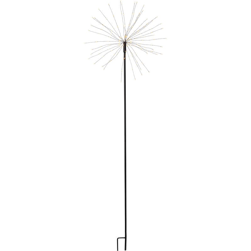 Star Trading - led Weihnachtsdeko Firework von Stehlampe mit Erdspieß Weihnachten in Schwarz für außen, Feuerwerk warmweiß, mit Kabel, Höhe: 110 cm,