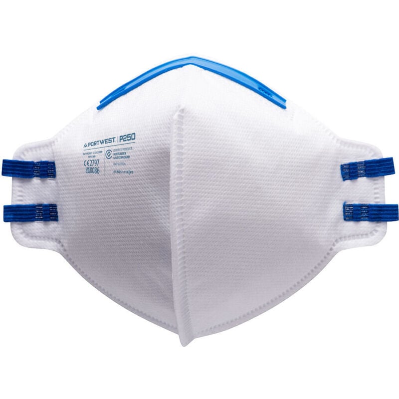 Pack mit 20 faltbaren FFP2-Masken, Weiß