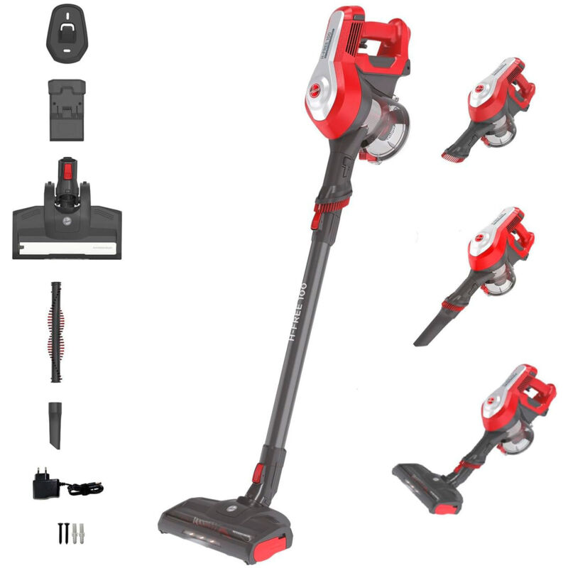 Hoover Akku Staubsauger HF122RH 011, kabellos mit LED-Licht, XL Staubbehälter