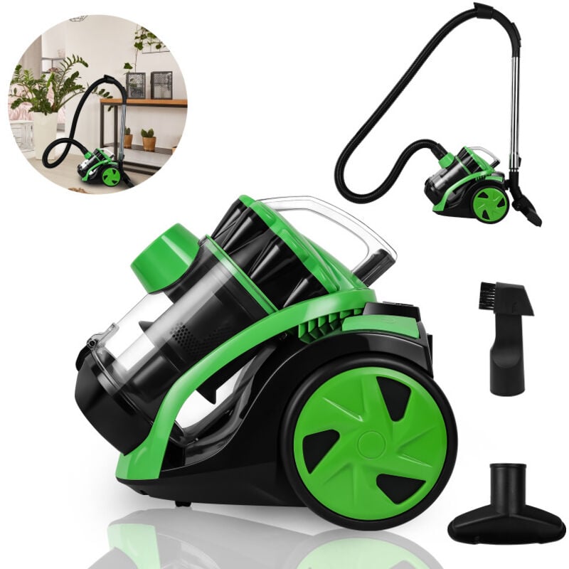 Staubsauger beutellos 900W Bodenstaubsauger hepa Filter 3L Staubspeicherkapazität