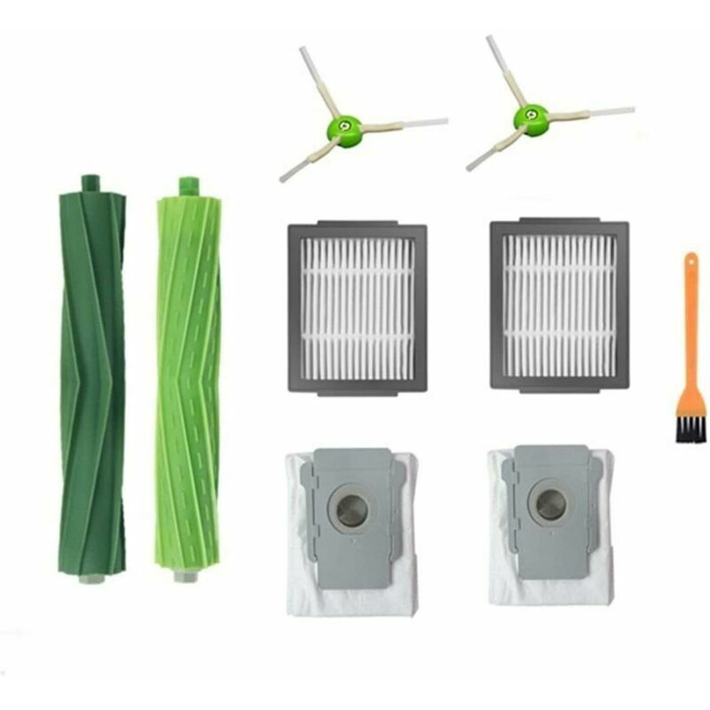 Staubsauger-Zubehör, Irobot-Staubsauger-Ersatzteile, kompatibel mit Roomba I7 E5 E6 Roboter-Staubsauger, Hauptbürste, Seitenfilter Mumu