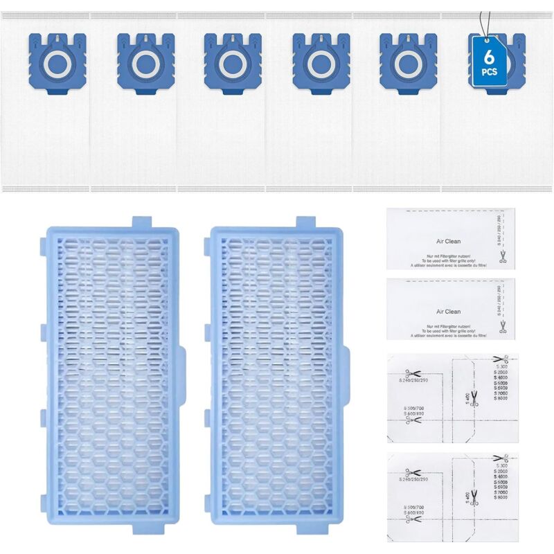 Staubsaugerbeutel für Miele GN 3D Complete C3 C2 C1 Classic C1. Ersatz-Staubbeutel für Miele Staubsauger der Serien S2000, S5000 und S8000 mit 6
