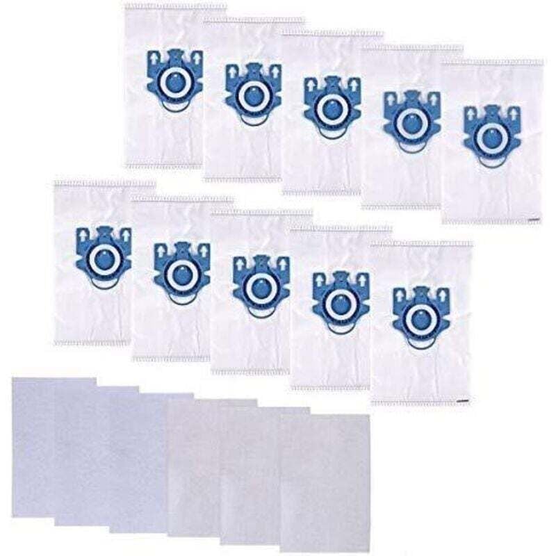 Staubsaugerbeutel für Miele GN, Miele Complete C3, Complete C2 und Classic C1, Hyclean 3D Efficiency Miele (10 Beutel + 6 Netze) NPTERBL