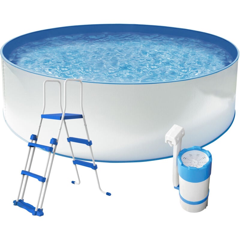 Stahlwandpool New Splasher Secure ø 350 x 90 cm Set - Steinbach
