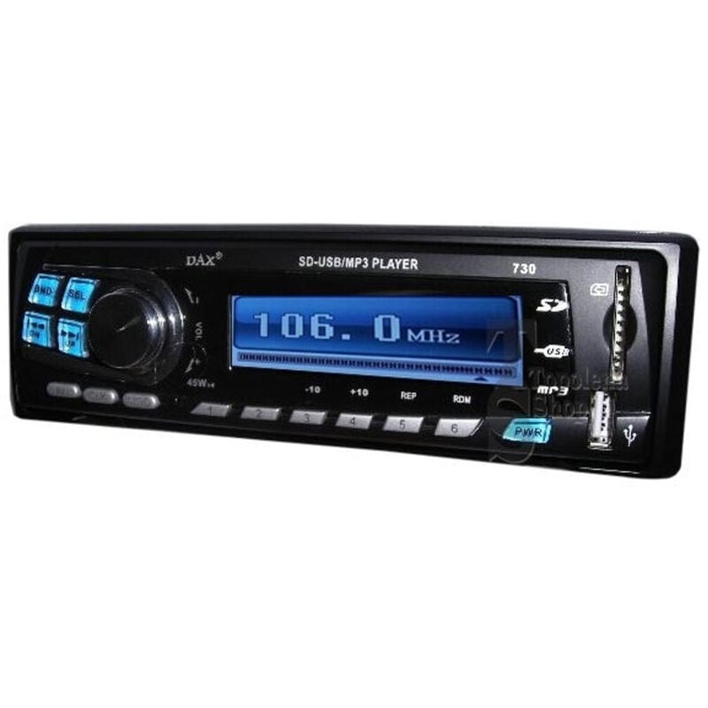Trade Shop - Stereo-Autoradio für Wohnmobile, UKW-Radio, MP3, USB-Anschluss, SD-Steckplatz, LCD, DAX730 MP3, 45 W -