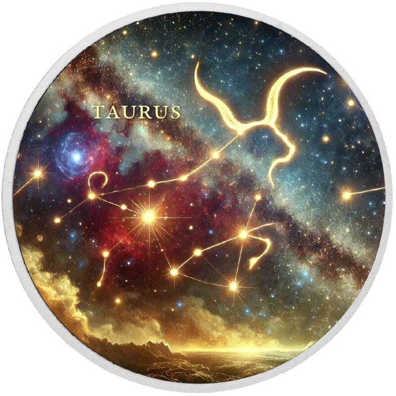 Sternzeichen – Stier, 1 oz, silberfarbene Münze