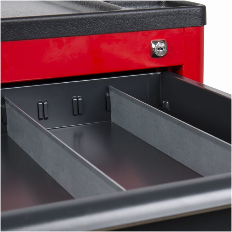 Fachtrenner für Werkstattwagen, 40 x 5 cm, Blech, Zubehör, Sortiereinlage zum Werkstattwagen, optimal für die Schublade, rutschfest,