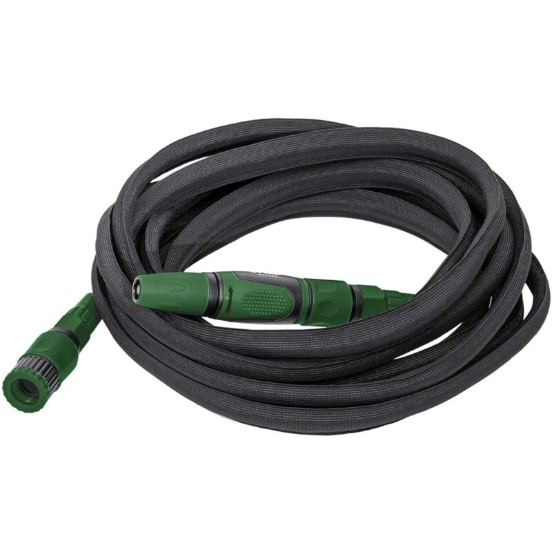 STIER flexibler Gartenschlauch Premium 7,5m bis 15m, Universeller Gartenschlauch, ausgestattet mit Komfort-Multi-Jet-Spritzpistole