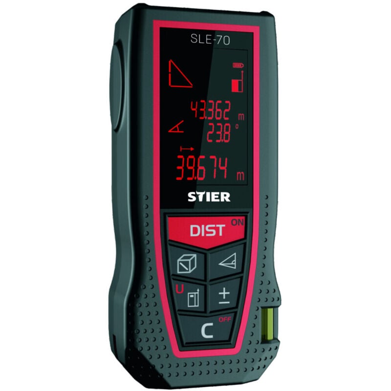 Laser Entfernungsmesser SLE-70 70m, Lasermessgerät, Entfernungsmessgerät Laser, Entfernungsmesser, Laser Wasserwaage - Stier