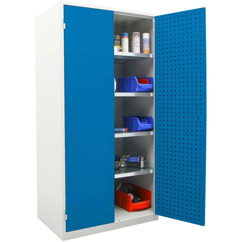 STIER Werkstattschrank LP 1940x1000x600mm enzianblau, Werkzeugschrank, Blechschrank, Schubladenschrank, Metallschrank