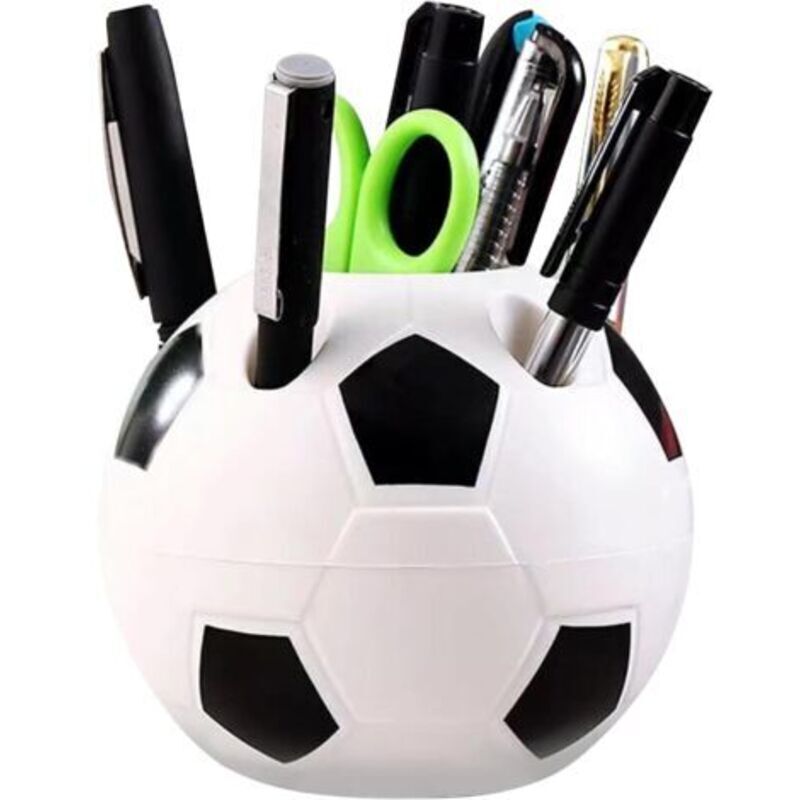 Stiftehalter, fußballförmiger Stiftehalter, Schreibtisch-Organizer mit 6 Löchern, Stiftehalter für den Schreibtisch, Stifteaufbewahrung,