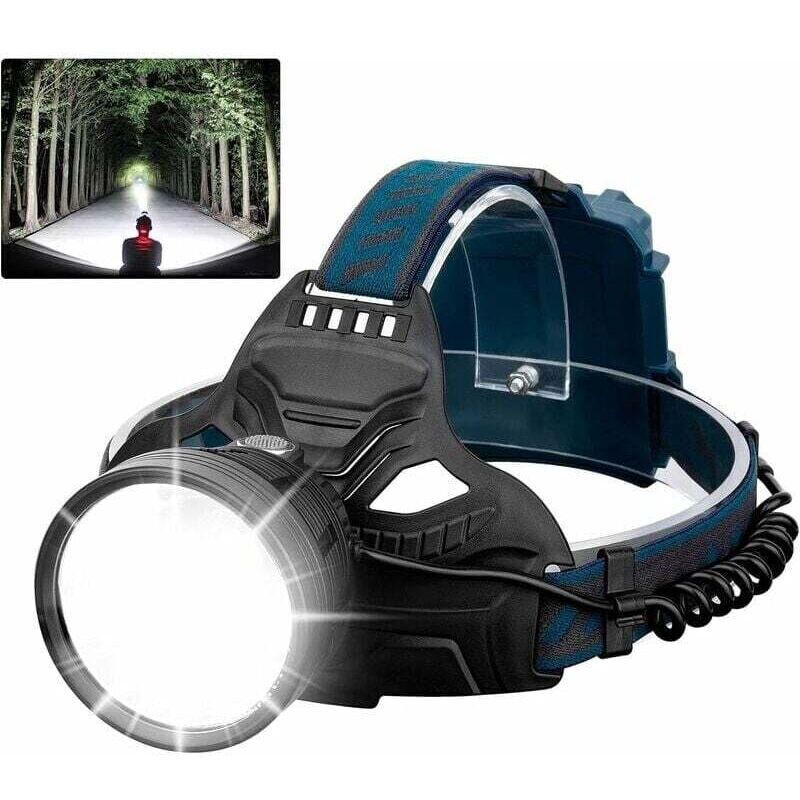 Stirnlampe, wiederaufladbare LED-Stirnlampe für Erwachsene, wiederaufladbare USB-Stirnlampe für Camping, Laufen, Jagen, von DEBUNS