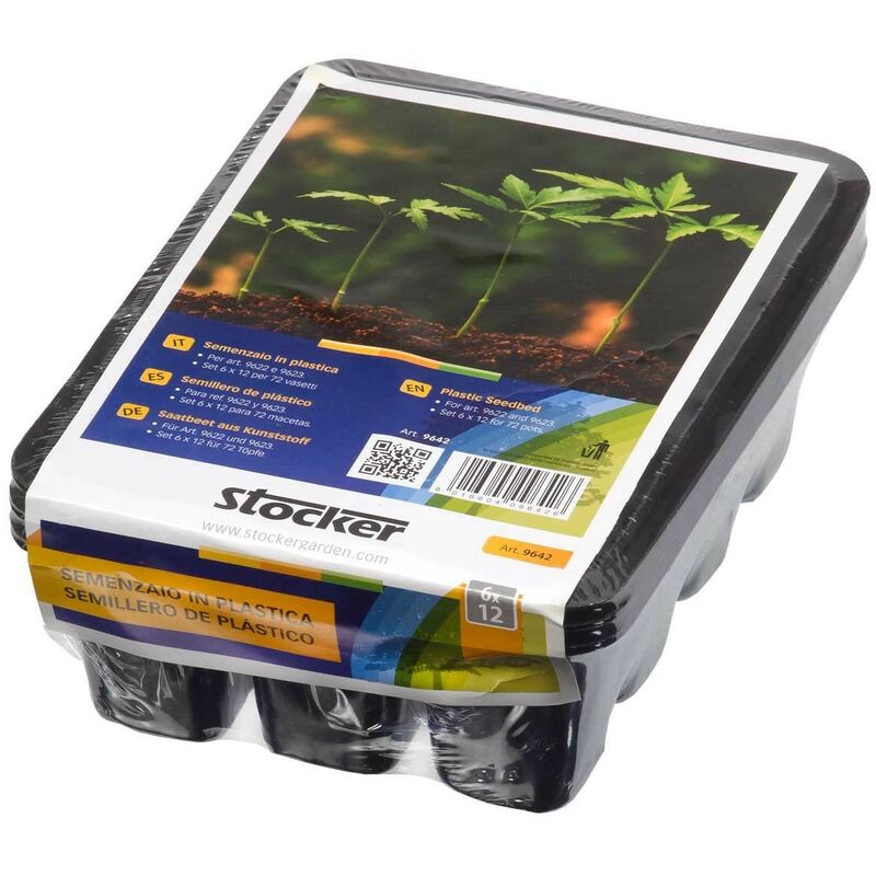 Stocker Kunststoff Saatbett Set 6 x 12 Töpfe ric. für Art. 9622 9623