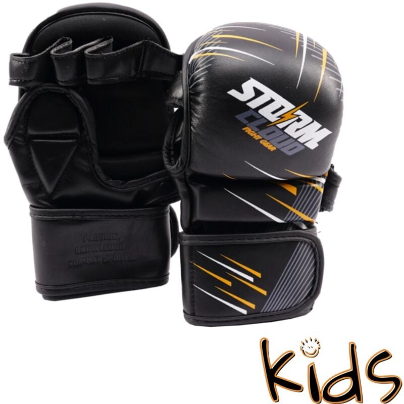 StormCloud StarFall Kinder MMA-Handschuhe Schwarz und Gelb Junior M