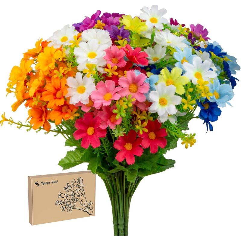 Sträuße mit künstlichen Gänseblümchen, künstliche Blumen für den Außenbereich sind schön und natürlich, künstliche Blumen für drinnen und draußen,