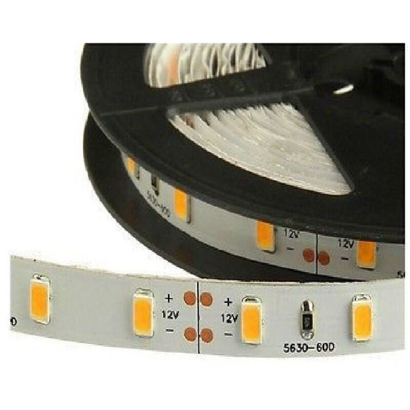 Trade Shop Traesio - Trade Shop - strip strip 300 led smd 5630 WEIß 5 mt hohe helligkeit IP20 ohne silikon -