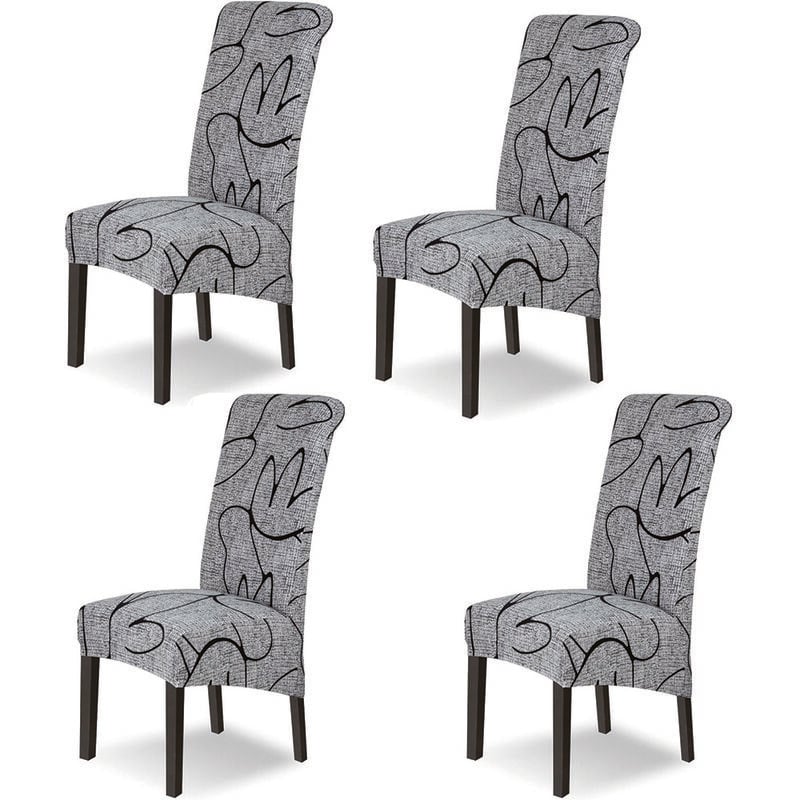 Stretch Stuhlhussen für Esszimmerstühle, 4er Set, perfekter Schutz