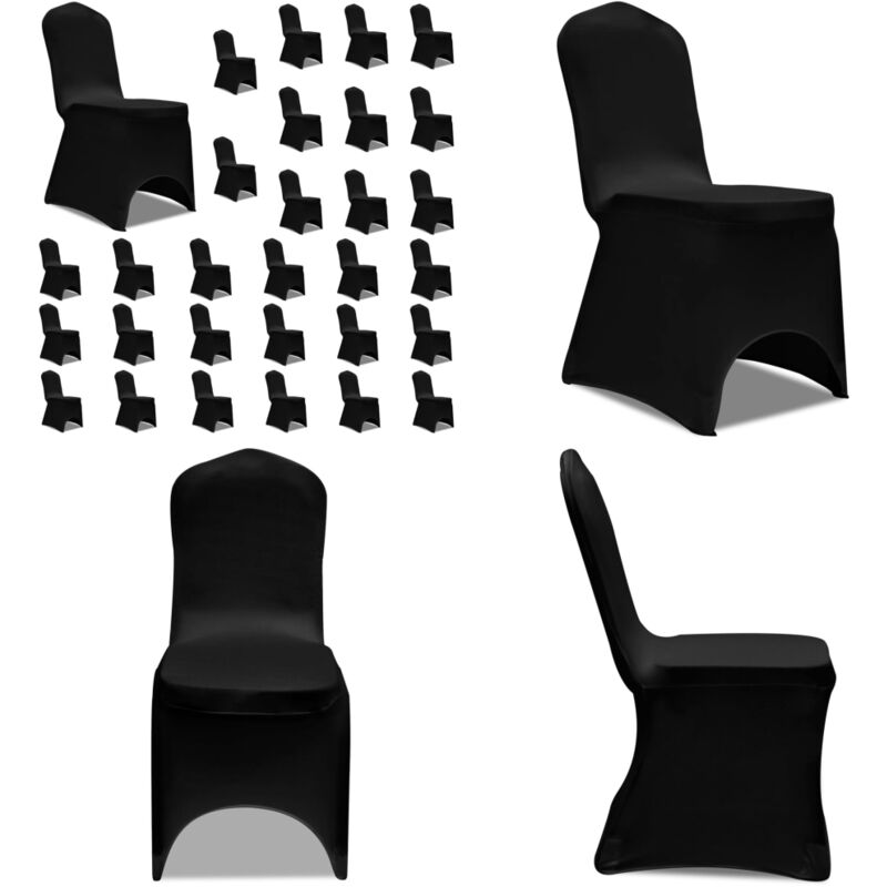 Stretch-Stuhlhussen Schwarz 30 Stk. - Stuhlhusse - Stuhlhussen - Home & Living - Schwarz