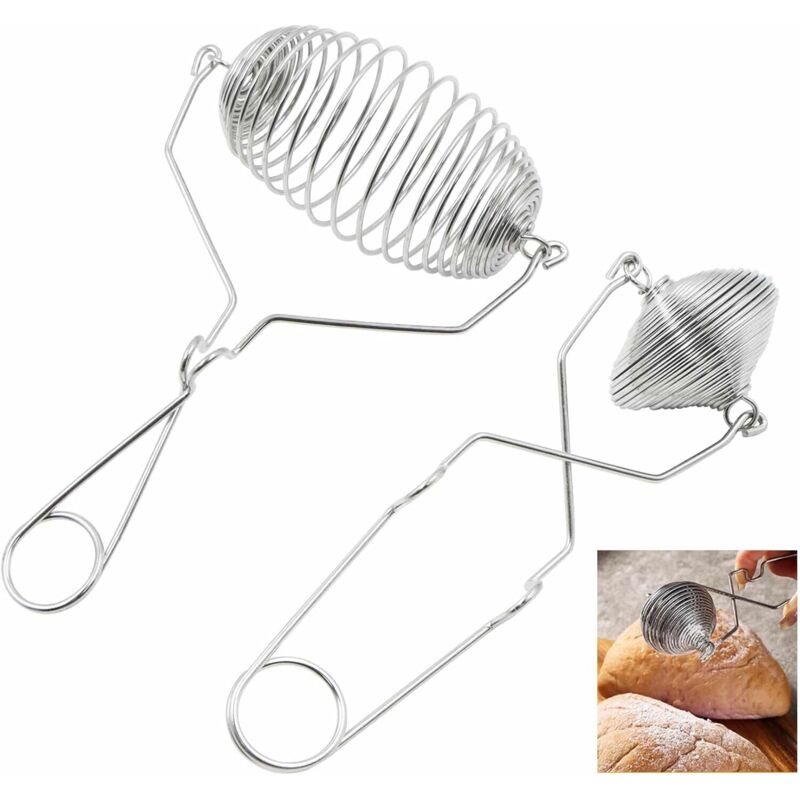 Streuer aus Edelstahl für Mehl und Puderzucker mit Vibrationsfunktion, vielseitiger Spender für Kakao, Gewürze, Zimt und Kakaopulver, 2er-Set