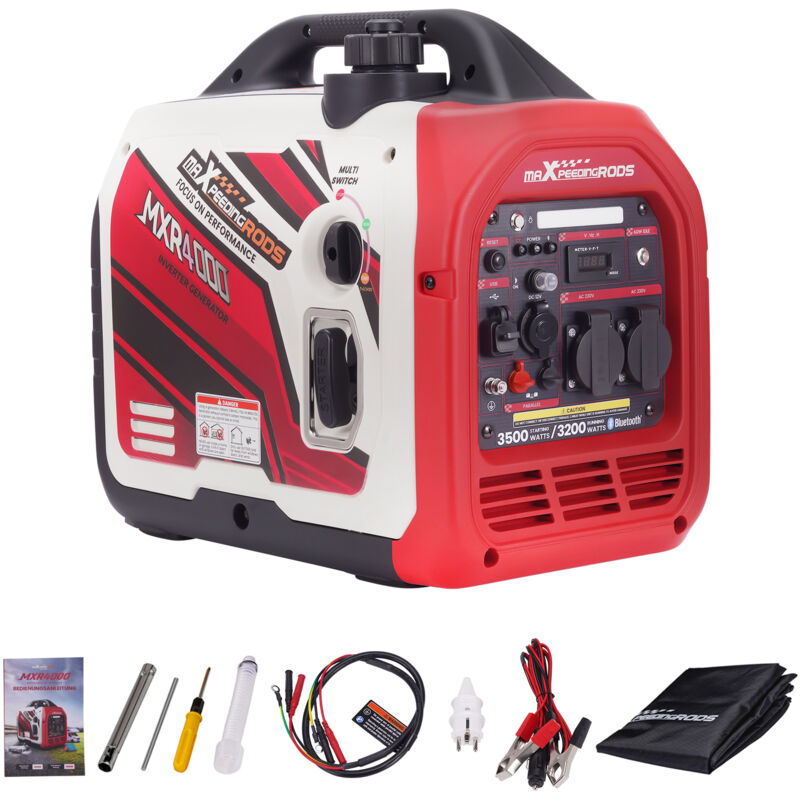 Maxpeedingrods - Inverter Stromerzeuger Generator Benzin 3200W-3500W App Fernüberwachung for Notstromaggregat 22kg
