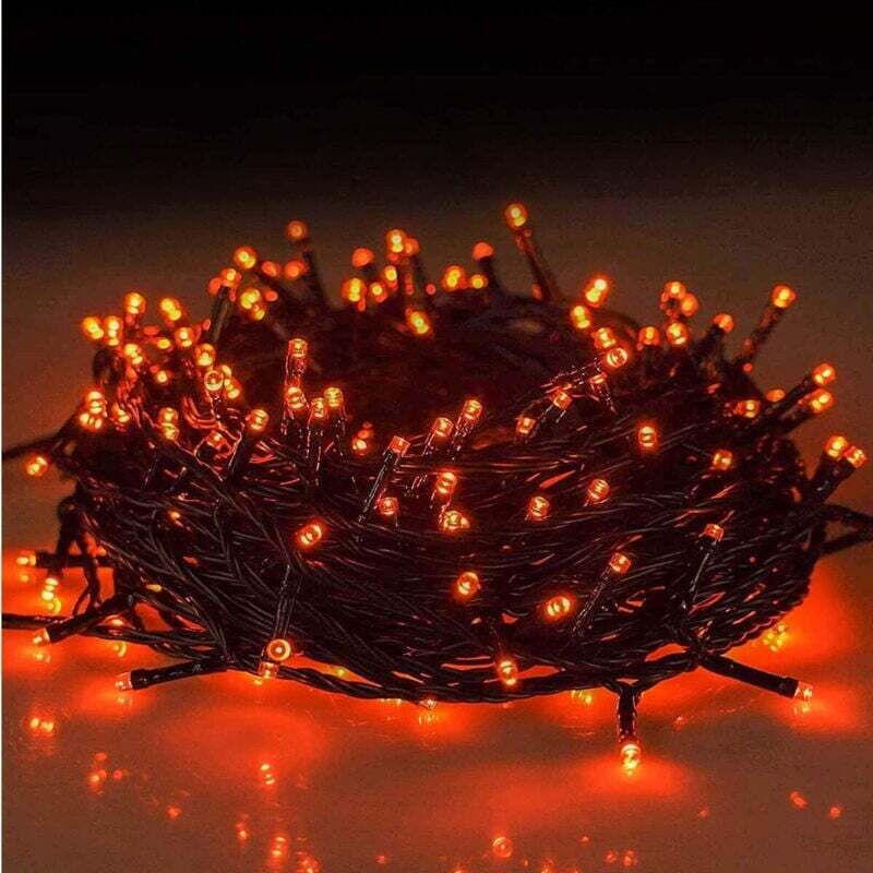 Stück 200 LED-Lichterkette mit flackernden Flammen, 101,6 cm (40 Zoll), klare Glasbirnen, perfekt für die Halloween- und Weihnachtsdekoration im
