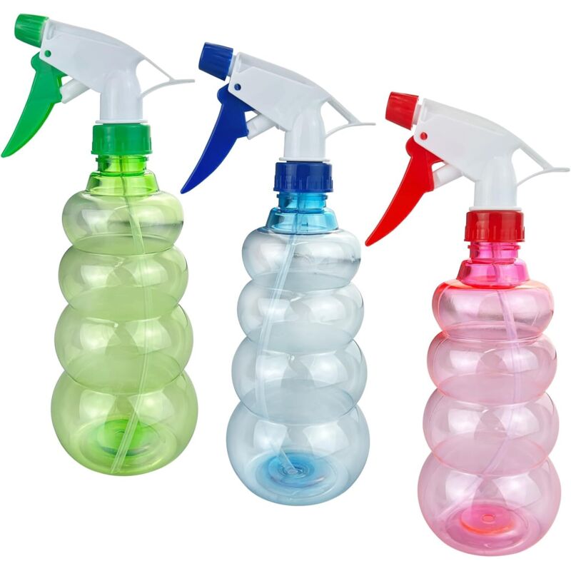 Jalleria - Stück 500ml Leere Plastik Sprühflaschen, Pflanzensprüher, Wassersprühflasche, Plastikzerstäuber, für Haushalt, Garten, Friseur, Pflanzen,
