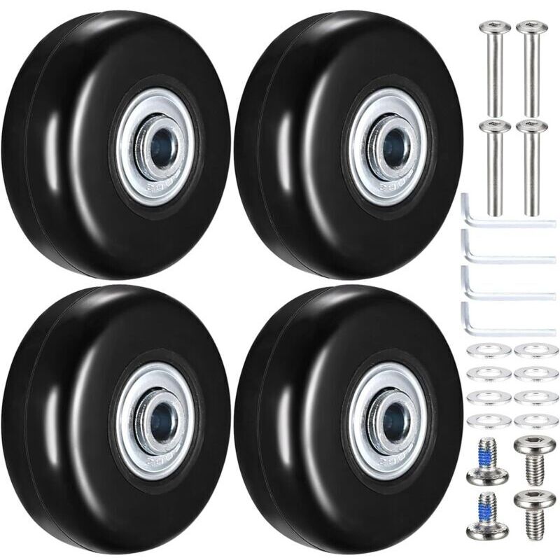 Stück 50x18mm Gummikofferrollen für Gepäck und Trolleys