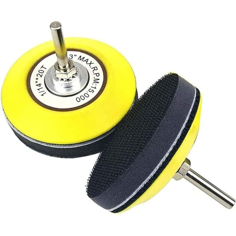 Stück 75-mm-Schleifscheiben/Polierscheiben mit Daumenaufnahme, Klettverschluss, selbstklebende Schleifplatten für Bohrmaschine und Winkelschleifer