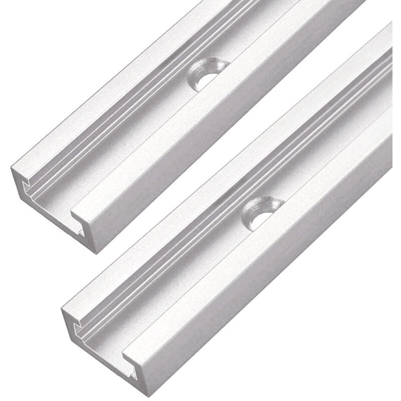 Stück Abstand 300 mm Aluminium-T-Schiene T-Nut, 19 x 9,5 mm, T-Nut-Gehrungsschiene für Tischkreissäge, Oberfräse und Holzbearbeitungswerkzeuge, doalso