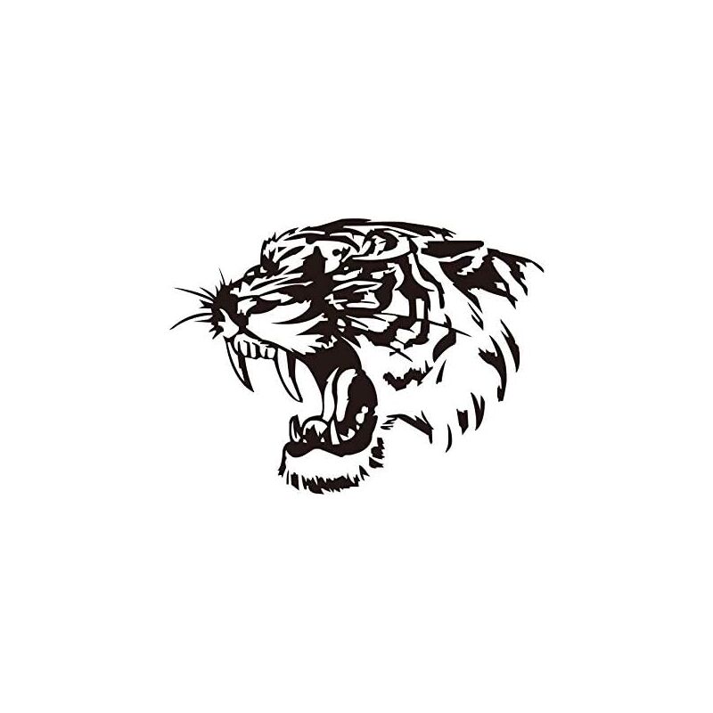 2 Stück Auto-Aufkleber, Auto-Motorhaube, Auto-Aufkleber, reflektierende Tigerkopf-Aufkleber, personalisierte Persönlichkeit, modifizierte