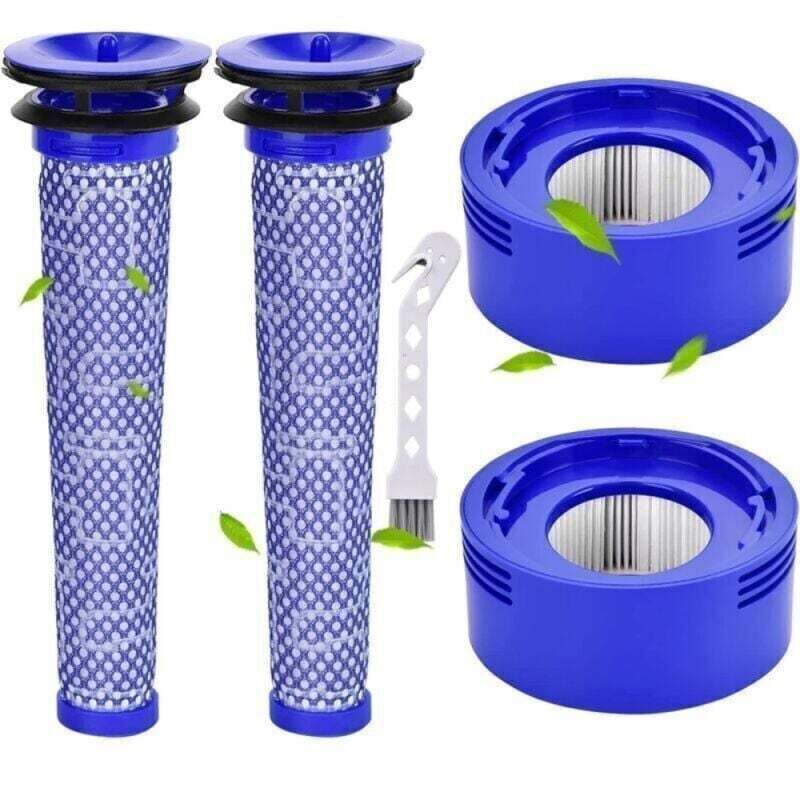 Stück Filter für Dyson V7 V8, Filter für Dyson V8 V7 Akkustaubsauger Motorkopf Filterset mit Reinigungsbürste