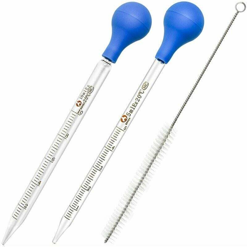 Stück Glaspipetten, graduierte Glas-Tropfpipetten mit Reinigungsbürste, für Apotheke, Parfüm, Labor, Krankenhaus, Chemie