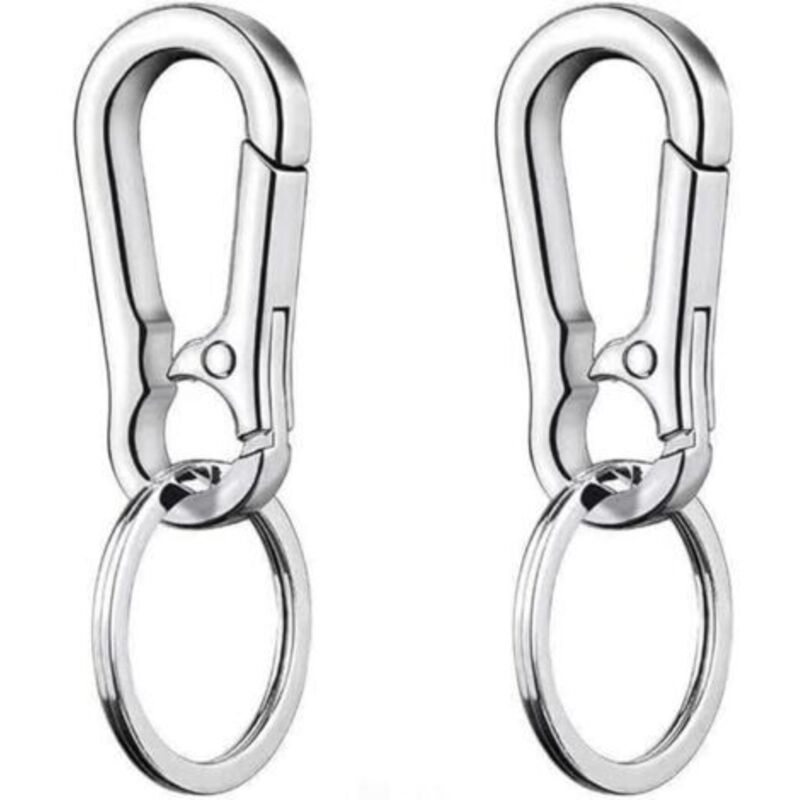 Stück Karabiner-Schlüsselanhänger, kleiner Karabiner-Schlüsselanhänger mit abnehmbarem Karabinerhaken, rostfrei, für Auto, Schlüsselanhänger,