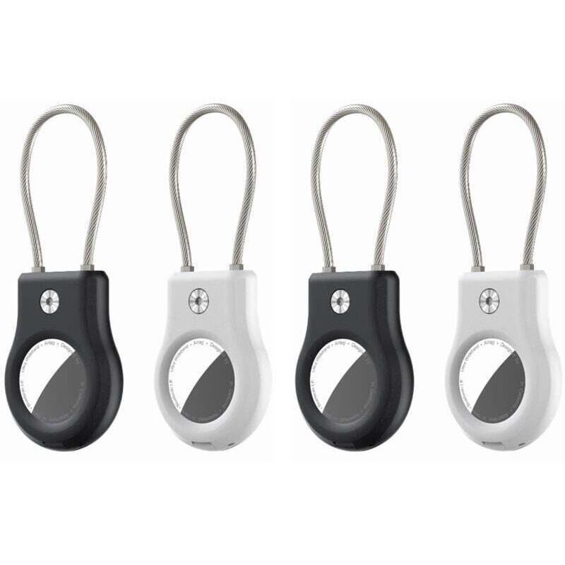 Aiperq - Stück, kompatibel mit Apple AirTag Secure, Anti-Drop-Sicherungshalter mit Kabel für Apple AirTag, wasserdichte Hüllen mit Kabel,