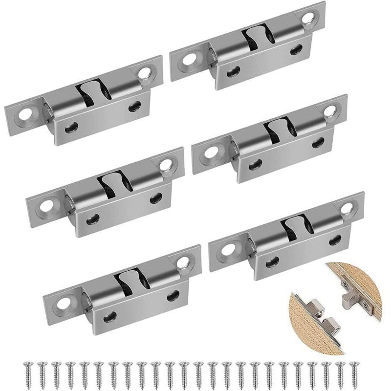 Stück Kugelriegel, Doppelkugelriegel, verstellbarer Doppelkugelriegel, massive Doppelkugel-Türschlösser, für Küchenmöbel, Schränke