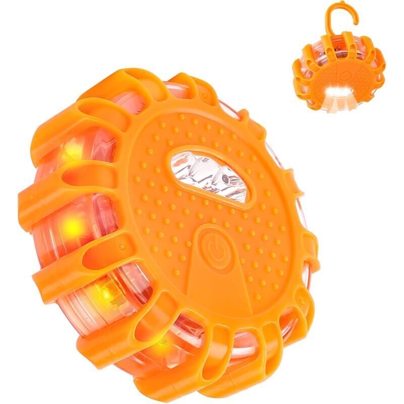 Stück LED-Leuchtfeuer, beleuchtetes Signalfeuer, Notfallwarnlicht, Notlicht mit Magnetfuß und 9 Blinkmodi für Auto, lkw, Boot