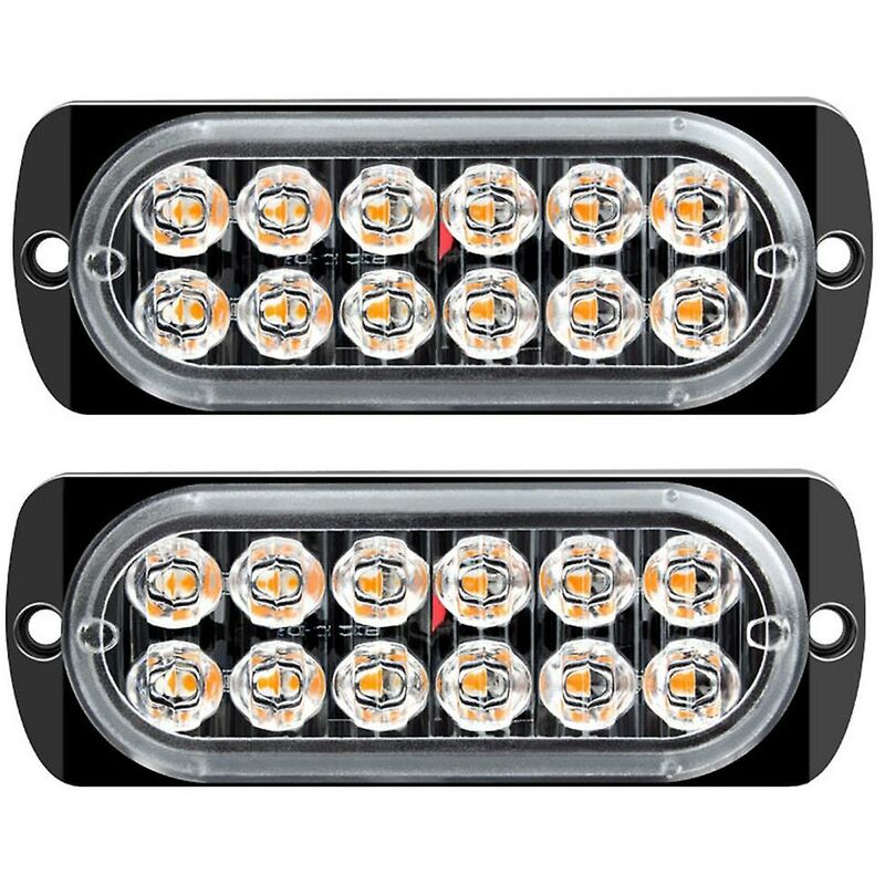 Woosien - Stück led Strobe Warnleuchte Strobe Grille Blinklichtbalken lkw Auto Leuchtfeuer Lampe Licht 12 v 24 v a
