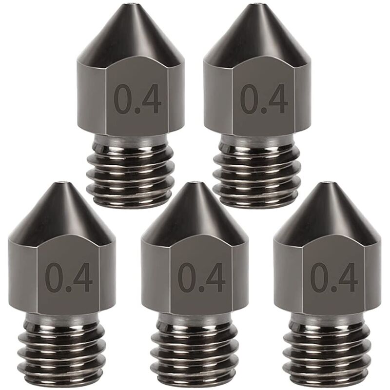 Stück MK8-Düsen aus gehärtetem Stahl, 0,4 mm Hotend-Extruderdüse für Ender 3s 3 Pro, CR-10 3D-Drucker 1,75 mm Filament